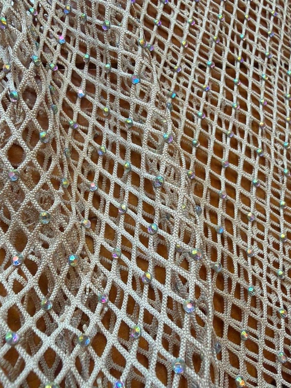 Beach Knit Cover-Up Dress in Beige - Women Swim - Picture 3 of 3